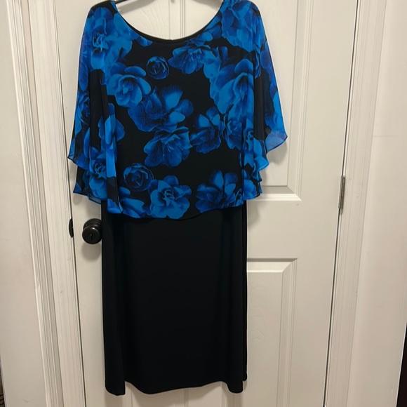 BEAUTIFUL BLUE ROSES DRESS 18W NWOT - Picture 2 of 4